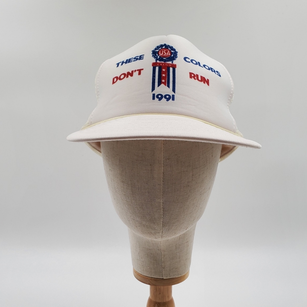 These Colors Don't Run 1991 Vintage Trucker Snap Back Mesh Hat